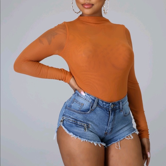 BODYSUIT- RUST - Picture 1 of 1